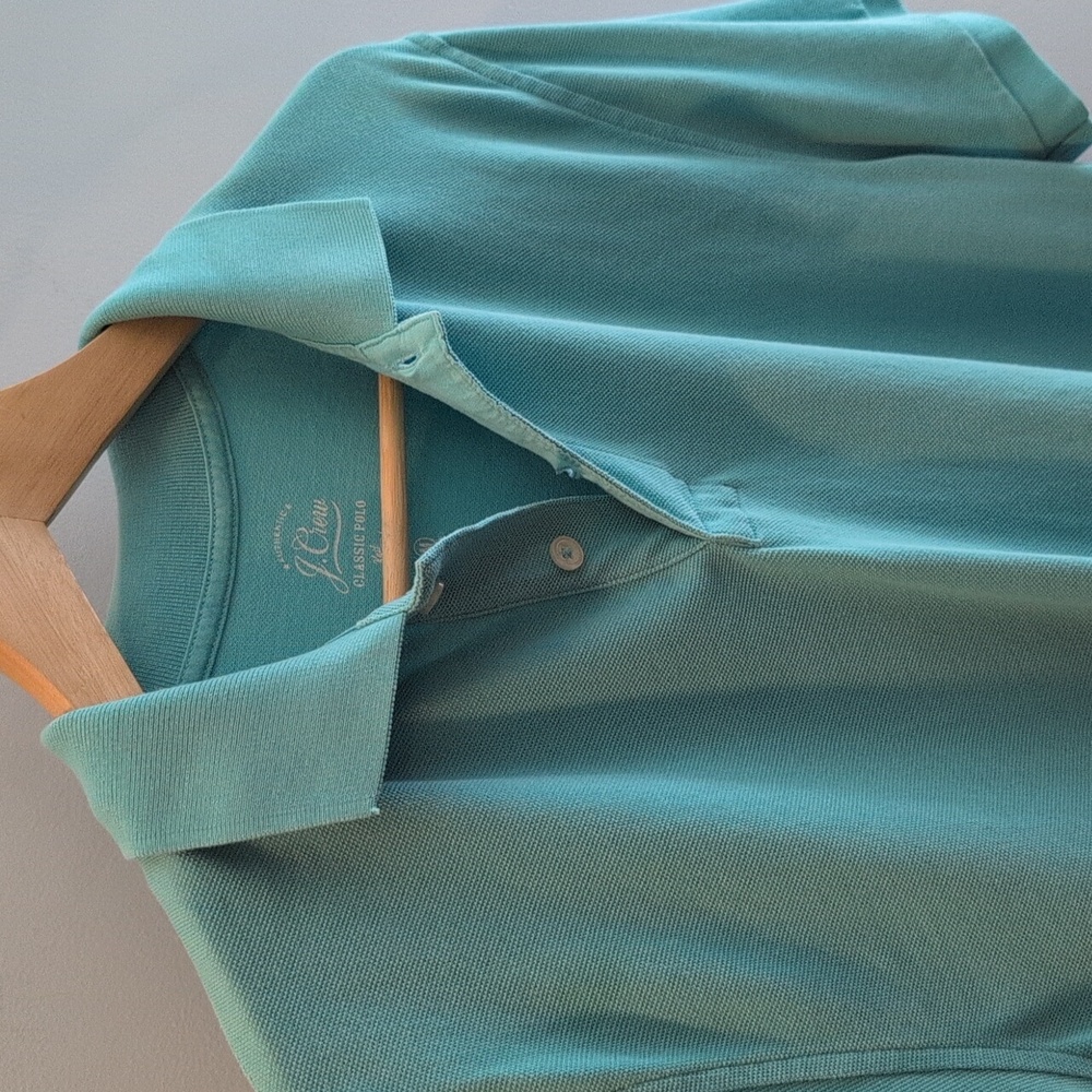 J. Crew Men's Medium Short Sleeve Two Button Classic Polo Style #91918